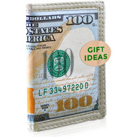 Luckboostium Wealth In Style 100 Dollar Trifold Wallet - Unique Printed Design With Card Slot And Id Window - Flaunt Your Fortune With Fashion!