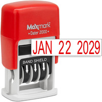 Maxmark Dater 2000 Self Inking Date Stamp - Red