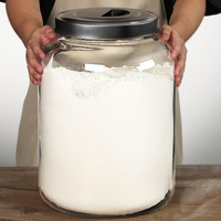 Daitouge Large Storage Glass Jars With Metal Lids  5.5 Gallon (21000 Ml) Canisters - Super Wide Mouth Heavy Duty With For Storing Flour  Rice  Set Of 1