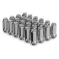 24Pcs M14X1.5 Lug Nuts Chrome 1.78 Inch Closed End Bulge Acorn Lug Nuts Replacement For K1500 K2500 Silverado Suburban 1500 K1500 Yukon Escalade Esv 19Mm Hex One-Piece Wheel Lug Nut