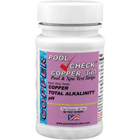 Industrial Test Systems 481348 Copper 3 In 1 Pool Check | Made In Usa | 3 Parameter Pool Test Strips | Copper  Ph  & Total Alkalinity | Easy Match Colors | Lowest Copper Detection Levels