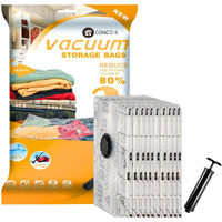 Vacuum Storage Bags (10 X Jumbo)  Space Saver Sealer Compression Bags With Travel Hand Pump For Blankets  Comforters  Pillows  Clothes Storage