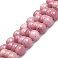 Lifavovy Genuine Rhodochrosite Beads For Jewelry Making Gemstone Semi Precious Stone Round 8Mm Strand 15In(46-48Pcs)