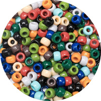 Iooleem Pony Beads(1000Pcs Earth Tone-Colored)  Beads For Jewelry Making  Pony Beads For Crafts  Beading Supplies  Arts & Crafts Materials For Jewelry Making.