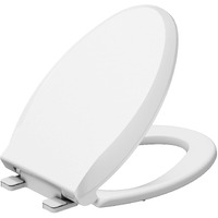 Toilet Seat  Elongated Toilet Seat With Slow Soft Close  Durable Toilet Seat Elongated  Never Loosens  Easy Clean And Install  White Toilet Seat Fit For Elongated Toilets