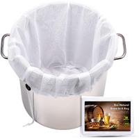 Extra Large Brew Bags Reusable 3 Pack 26""X22""Fine Mesh Strainer Bag For Home Brewing Hops Grains Wine Beer Making Drawstring Straining Brew In A Bag