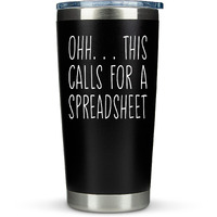 Klubi Accountant Gifts Spreadsheet Mug - 20Oz Tumbler Coffee Mug Oh This Calls For A Spreadsheet Funny Gift For Accounting  Boss  Cpa  Men  Women  Nerd