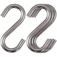 Cozihom Heavy-Duty 304 Stainless Steel S Hooks  3.3 Inch Hammock  Swing S Hooks  Industrial Grade Quality Utility Hooks 4 Packs