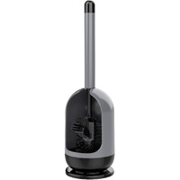 Mr.Siga Soft Bristle Toilet Brush With Holder  Gray & Black  1Pack