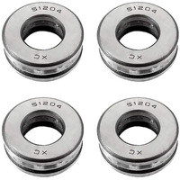 Xmhf 4Pcs 51204 Carbon Steel Axial Thrust Ball Bearing 20Mm X 40Mm X 14Mm