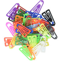 Baumgartens Plastic Paper Clips  Small  1000/Box  Assorted (Baulp0200)
