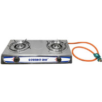 Portable 2 Double Burners Stove Range Propane Gas Stove 20 000 Btu