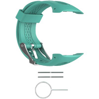 Replacement Band For Garmin Forerunner 10/15 For Women/Man - Tenyun Silicone Wristband Strap/Bands For Garmin Forerunner 10/Garmin Forerunner 15(Teal  Small-Size(0.81"" X 0.77"")