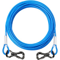 Xiaz 20 Ft Dog Runner Cable Dog Tie-Out Cable With Swivel Hook  Dog Lead For Yard Outside Camping Up To 60 Pound Blue