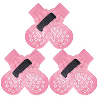 Expawlorer 6Pcs Anti-Slip Dog Socks To Prevent Licking Paws Dog Shoes For Hot Pavement Best Paw Protector Traction Control On Hardwood Floor Dog Booties For Puppy Small Medium Large Senior Dogs