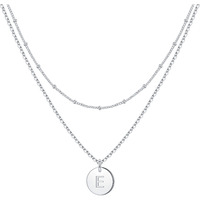 Iefwell Silver Initial Necklaces For Women - Silver Necklaces For Women Gifts For Girls Initial Necklaces Layering Necklaces For Women Letter E Necklaces For Girls Necklaces Silver Jewelry For Women