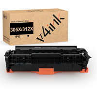 V4Ink Remanufactured Toner Cartridge Replacement For Hp 305X 305A Ce410X Ce410A Toner High Yield Black Ink For Hp Pro 400 Mfp M475Dn M475Dw M451Nw M451Dn M451Dw Pro 300 M375Nw M351 Printer