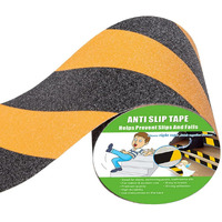 Yorwe Anti Slip Tape  High Traction Strong Grip Abrasive  Not Easy Leaving Adhesive Residue  Indoor & Outdoor (6"" Width X 190"" Long  Black/Yellow)
