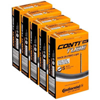Continental Race 28 Light 700X20-25C Bicycle Inner Tubes  80Mm Long Presta Valve - 5 Pack W/ Decal
