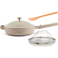 Our Place Always Pan 2.0-10.5-Inch Nonstick  Toxin-Free Ceramic Cookware | Versatile Frying Pan  Skillet  Saute Pan | Stainless Steel Handle | Oven Safe | Lightweight Aluminum Body | Steam