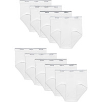 Fruit Of The Loom Mens Tag-Free Cotton Briefs  9 Pack - White  Medium Us