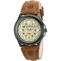 Timex Men's T47012 Expedition Metal Field Brown Leather Strap Watch