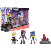 Sonic Prime 2.5"" Figure Multipack With Sonic  Tails Nine & The Prism Shard With Display Base!