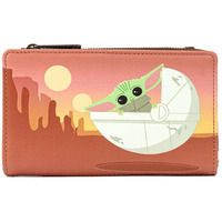 Loungefly Star Wars The Mandalorian Baby Yoda Wait For Me Faux Leather Wallet