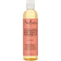Shea Moisture Coconut & Hibiscus Massage Oil And Body Oil For Dry Skin  Bath Oil With Coconut Oil And Vitamin E Oil For Skin  8 Oz