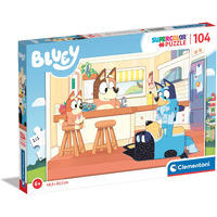 Clementoni 27169 Bluey Supercolor Bluey-104 Pieces-Jigsaw Puzzle For Kids Age 6-Made In Italy  Multi-Coloured