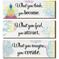3 Buddha Wall Art Decor Chakra Decor For Bedroom Zen Meditation Wall Decor Buddha Quotes Decor Wall Art Spiritual Gift Wall Hanging Buddhism Spa Room Decor Yoga Wall Art For Women (What You Think)