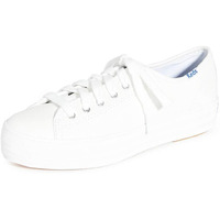 Keds Women's Triple Kick Leather Sneaker  White  7