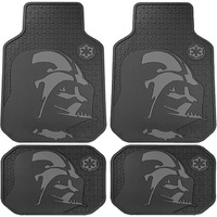 Star Wars Darth Vader With Galactic Empire Logo Car Truck Suv Front & Rear Seat Rubber Floor Mats - 4Pc