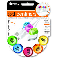 Dotz Cord Identifiers  Cord And Cable Management For Home And Office  5 Count  Bright Colors (Dci101Co-Cb)