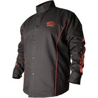 Revco Black Stallion Bsx Fr Welding Jacket - Black W/Red Flames - Medium