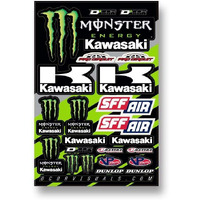D'Cor Visuals 40-20-116 Kawasaki Decal Sheet  1 Pack