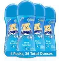 Snuggle Scent Shakes In-Wash Scent Booster Beads  Blue Sparkle  9 Ounce (Pack Of 4)