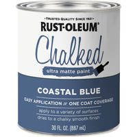 Rust-Oleum 329207 Ultra Matte Interior Chalked Acrylic Paint 30 Oz  30 Fl Oz (Pack Of 1)  Coastal Blue