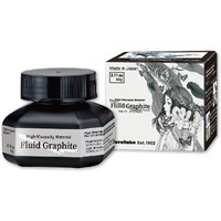 Kuretake Zig Fluid Graphite Paint 60Ml Metallic Black For Craft  Art  Illustration  Dip Pen  Calligraphy Art  Lettering  Journaling  Professional Artists And Amateur Hobbyists  Made In Japan