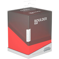 Ultimate Guard Boulder Synergy 100+  Deck Case For 100 Double-Sleeved Tcg Cards  Black/Red  Secure & Durable Storage For Trading Card Games