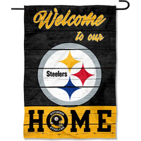 Pittsburgh Steelers Welcome Home Decorative Garden Flag Double Sided Banner