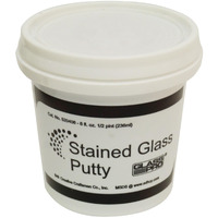 Glass Pro Stained Glass Lead Cement Putty Black 1/2 Pint (1 Lb) Ready To Use