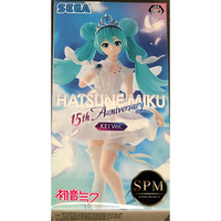 Sega - Hatsune Miku Series Spm Statue - Hatsune Miku 15Th Anniversary Kei Ver.  Black