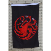 Fyon Large Flag Targaryen Flag 3X5Ft