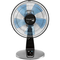 Rowenta  Desk Fan  Turbo Silence Table Fan With Remote  18 Inches  Ultra Quiet Fan For Bedroom  Oscillating  Portable  5 Speeds  Black  Indoor  Vu2660