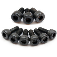 Black Alloy Steel - Floyd Rose Style Guitar Locking Nut Screws (3) And Saddle Intonation Mounting Hold Screws (6) - Monsterbolts (6-String Set  12.9 Black Alloy Steel)