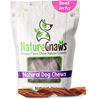 Nature Gnaws - Beef Jerky Springs For Dogs - Premium Natural Beef Gullet Sticks - Simple Single Ingredient Tasty Dog Chew Treats - Rawhide Free 7-8 Inch