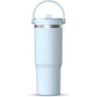 Hydrapeak Nomad 32 Oz Tumbler With Handle And Straw Lid  Leakproof Tumbler  Tumbler Lid Straw  Double Insulated Tumblers  32Oz Double Insulated Cup Straw  Stainless Steel (Powder Blue)
