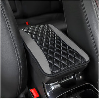 Car Center Console Cushion Pad  Universal Leather Waterproof Armrest Seat Box Cover Protector Comfortable Car Decor Accessories Fit For Most Cars  Vehicles  Suvs (Gray)