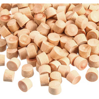 200 Pieces Flat Head Wood Plugs Screw Hole Plugs 3/8 Inch Screw Plug Wooden Button Plugs Hole Plugs Wood Caps Wood Screw Covers Wooden Screw Plugs(200  3/8 Inch)